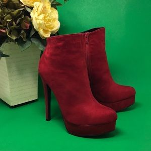 Chinese Laundry Sexy Hot Red Suede Stiletto Shoes